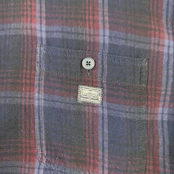 Ralph Lauren Denim & Supply Flannel Shirt Men's XXL Plaid Black Red Button Down - Picture 3 of 15